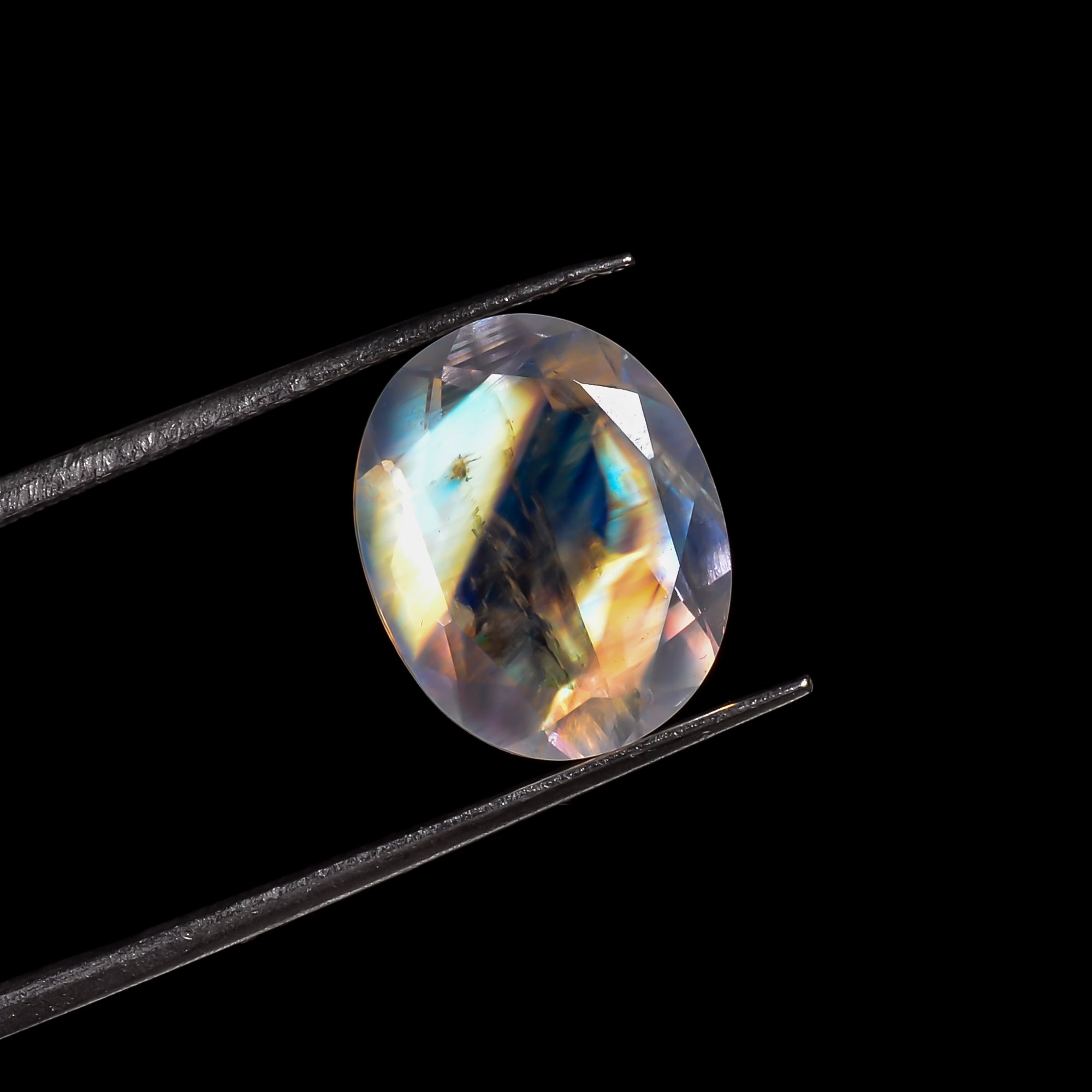 dark star moonstone oval shape cut stone loose gemstone